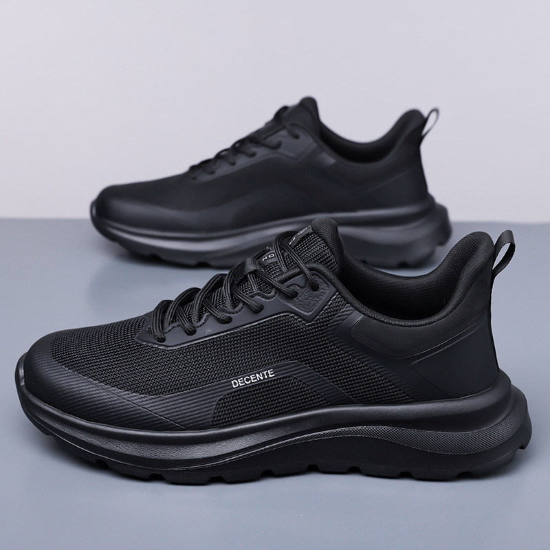 Pantofi de alergare pentru bărbați, cu partea superioară PU+Mesh, talpă compozită, șireturi