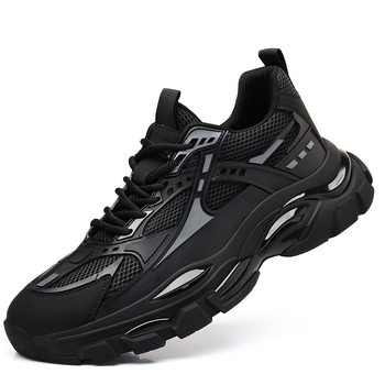 Muške tenisice s mrežom, prozračne, stil dad shoes, vezanje, niski vrh, gumeni potplat