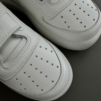 Γυναικεία δερμάτινα αθλητικά με παχιά σόλα από καουτσούκ, κλείσιμο Velcro και κορδόνια, αναπνευστικά, στρογγυλή μύτη