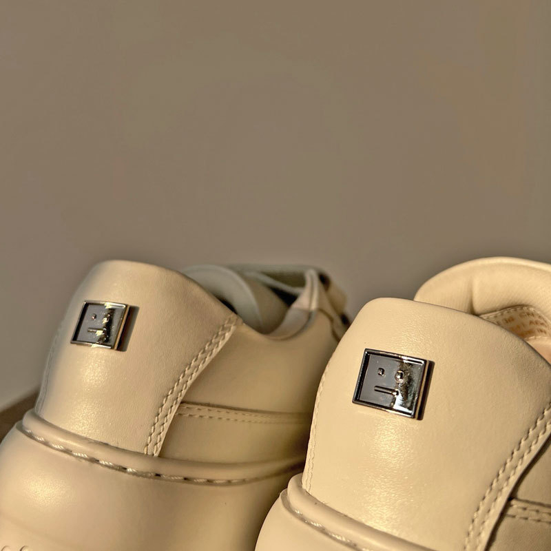 Γυναικεία δερμάτινα αθλητικά με παχιά σόλα από καουτσούκ, κλείσιμο Velcro και κορδόνια, αναπνευστικά, στρογγυλή μύτη