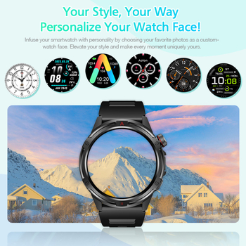 Έξυπνο ρολόι Tetra R4, AMOLED οθόνη, 44mm κυκλικό αλουμινένιο περίβλημα, αδιάβροχο για κολύμβηση, αυτονομία μπαταρίας κάτω από 7 ημέρες, παρακολούθηση καρδιακού ρυθμού και οξυγόνου στο αίμα