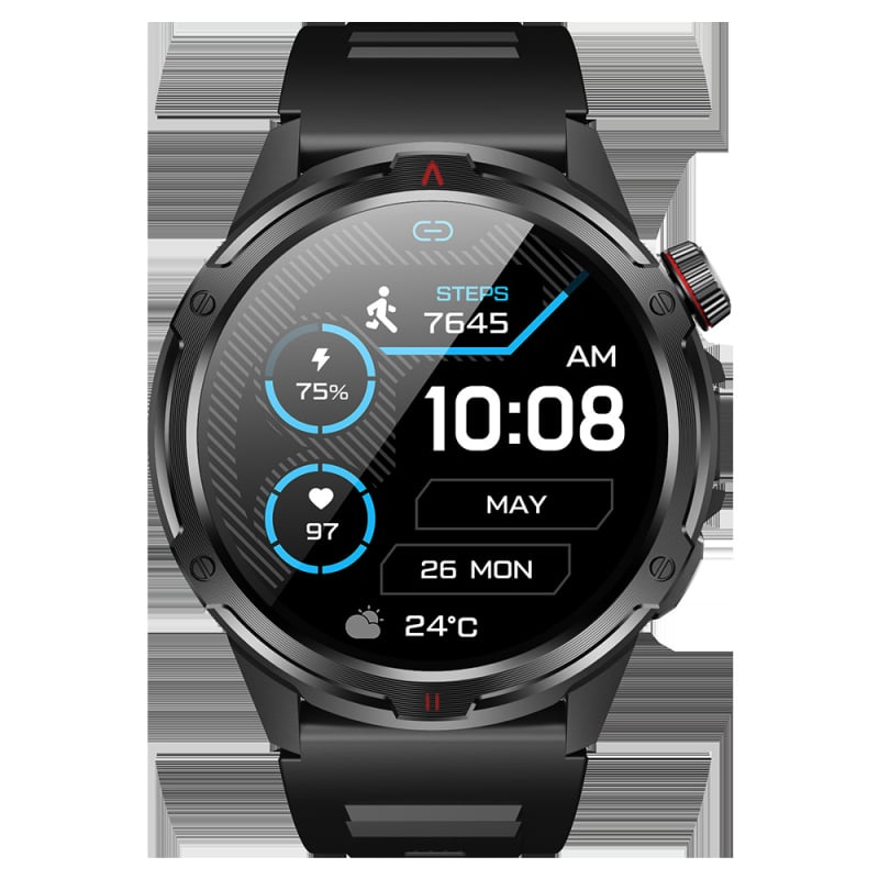 Έξυπνο ρολόι Tetra R4, AMOLED οθόνη, 44mm κυκλικό αλουμινένιο περίβλημα, αδιάβροχο για κολύμβηση, αυτονομία μπαταρίας κάτω από 7 ημέρες, παρακολούθηση καρδιακού ρυθμού και οξυγόνου στο αίμα