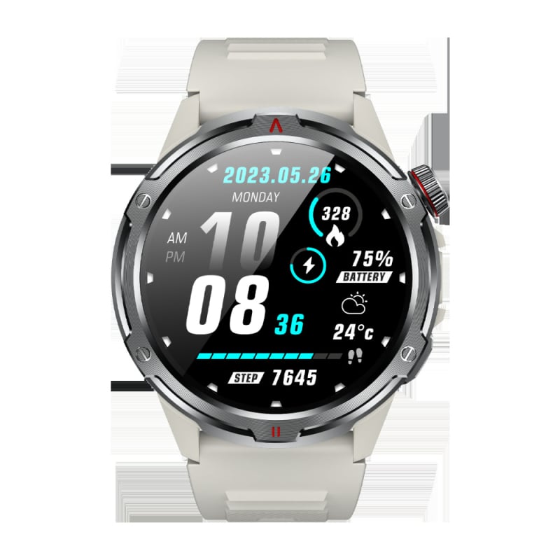 Έξυπνο ρολόι Tetra R4, AMOLED οθόνη, 44mm κυκλικό αλουμινένιο περίβλημα, αδιάβροχο για κολύμβηση, αυτονομία μπαταρίας κάτω από 7 ημέρες, παρακολούθηση καρδιακού ρυθμού και οξυγόνου στο αίμα