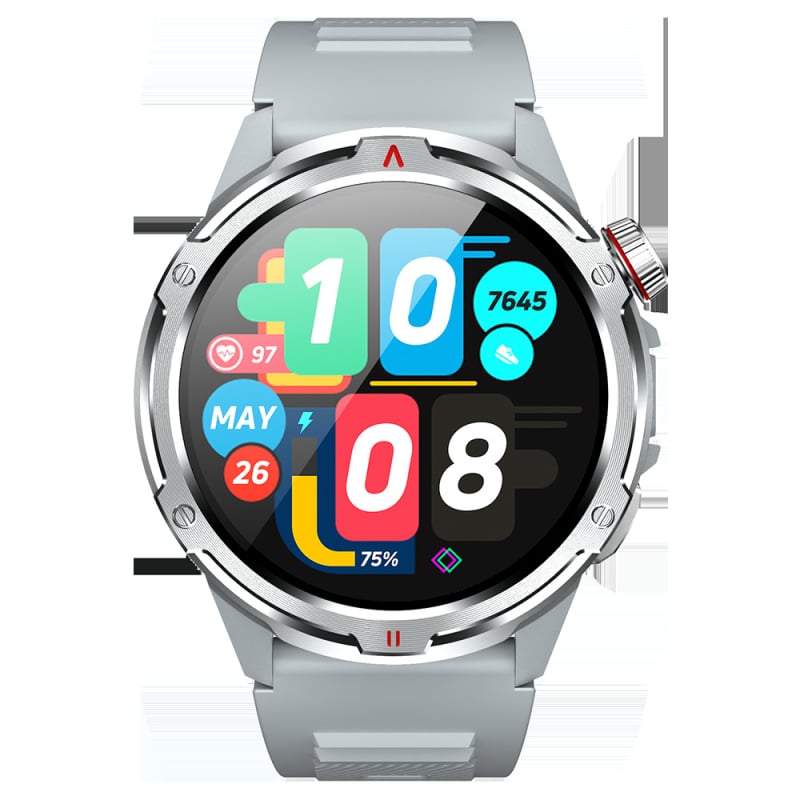 Έξυπνο ρολόι Tetra R4, AMOLED οθόνη, 44mm κυκλικό αλουμινένιο περίβλημα, αδιάβροχο για κολύμβηση, αυτονομία μπαταρίας κάτω από 7 ημέρες, παρακολούθηση καρδιακού ρυθμού και οξυγόνου στο αίμα