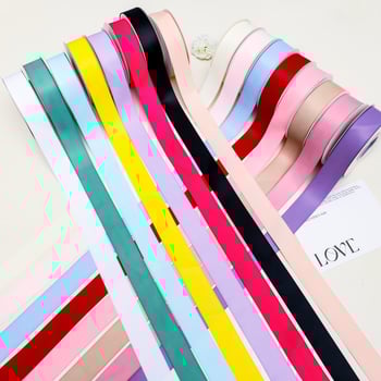 Двустранна матова полиестерна лента за букети – матово покритие, марка Yusun, лента за опаковане на подаръци и декоративна лента