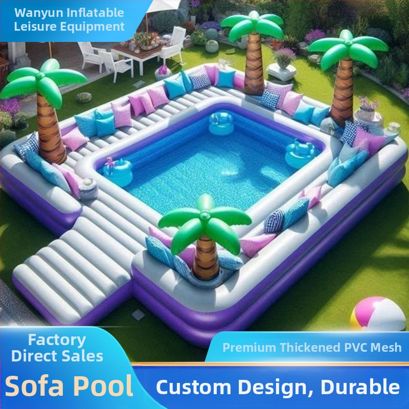 Vonkajší hrubý PVC gaučový bazén – odnímateľný nafukovací bazén na plávanie a vodný park