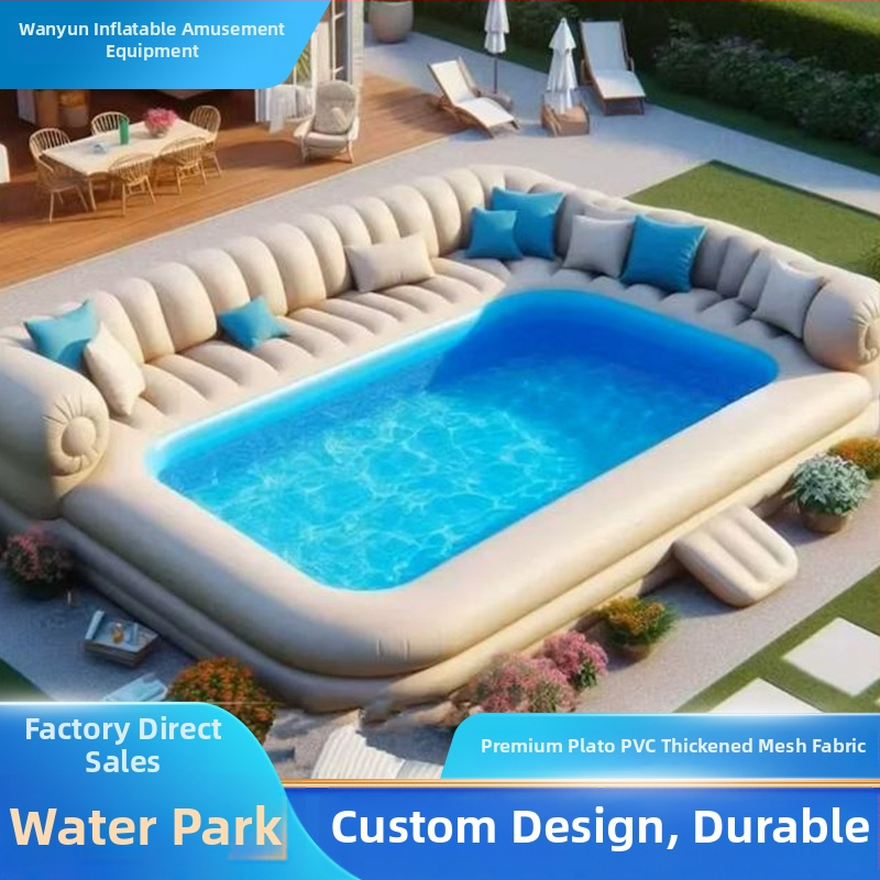 Vonkajší hrubý PVC gaučový bazén – odnímateľný nafukovací bazén na plávanie a vodný park
