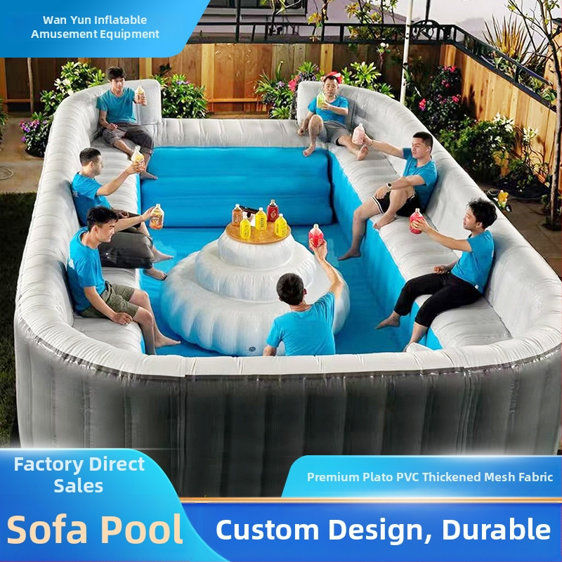 Vonkajší hrubý PVC gaučový bazén – odnímateľný nafukovací bazén na plávanie a vodný park