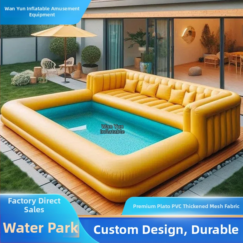 Vonkajší hrubý PVC gaučový bazén – odnímateľný nafukovací bazén na plávanie a vodný park