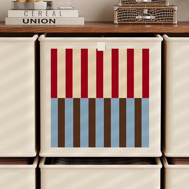 Сгъваема платнена кутия за съхранение, мультяшен принт, капацитет 10–20 л, преносима, без капак, за гардероб