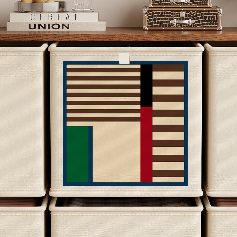 Сгъваема платнена кутия за съхранение, мультяшен принт, капацитет 10–20 л, преносима, без капак, за гардероб