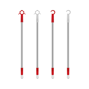 Ανοίχτης παραθύρων με ράβδο στήριξης για συρόμενο παράθυρο, ανοξείδωτο ατσάλι + ABS, φινίρισμα brushed, για πόρτες και παράθυρα