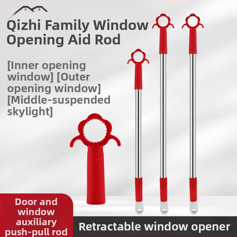 Otvárač okien s ramenom pre posuvné okno, nerezová oceľ + ABS, brúsený povrch, pre dvere a okná