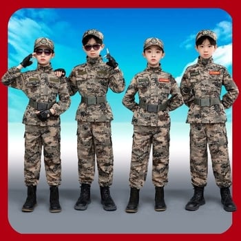 Παιδικό σετ καμουφλάζ για εξωτερικές δραστηριότητες, μοτίβο δράκο 108441, ύφασμα μνήμης Zeolite, χειμερινή χρήση