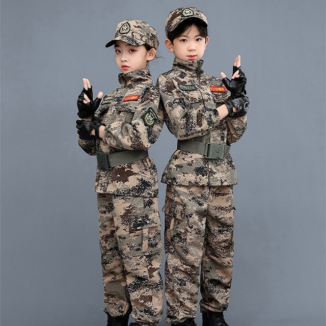 Παιδικό σετ καμουφλάζ για εξωτερικές δραστηριότητες, μοτίβο δράκο 108441, ύφασμα μνήμης Zeolite, χειμερινή χρήση