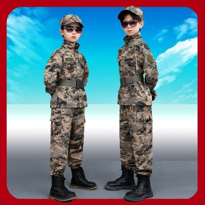 Παιδικό σετ καμουφλάζ για εξωτερικές δραστηριότητες, μοτίβο δράκο 108441, ύφασμα μνήμης Zeolite, χειμερινή χρήση