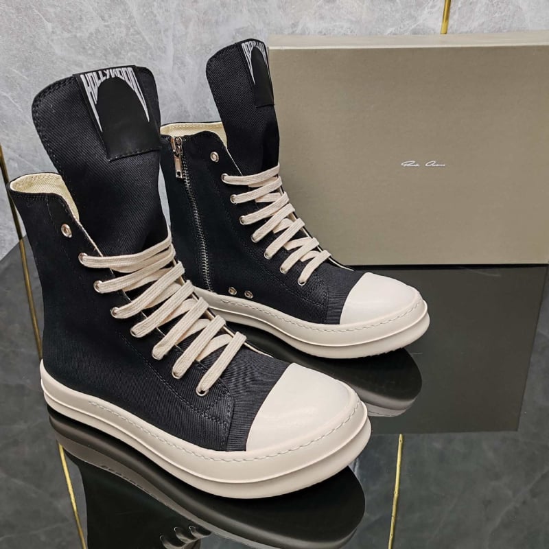 Sneakeri unisex înalți din canvas, talpă din cauciuc, fermoar pe lateral, toc mic 1–3 cm — lansare primăvara 2025