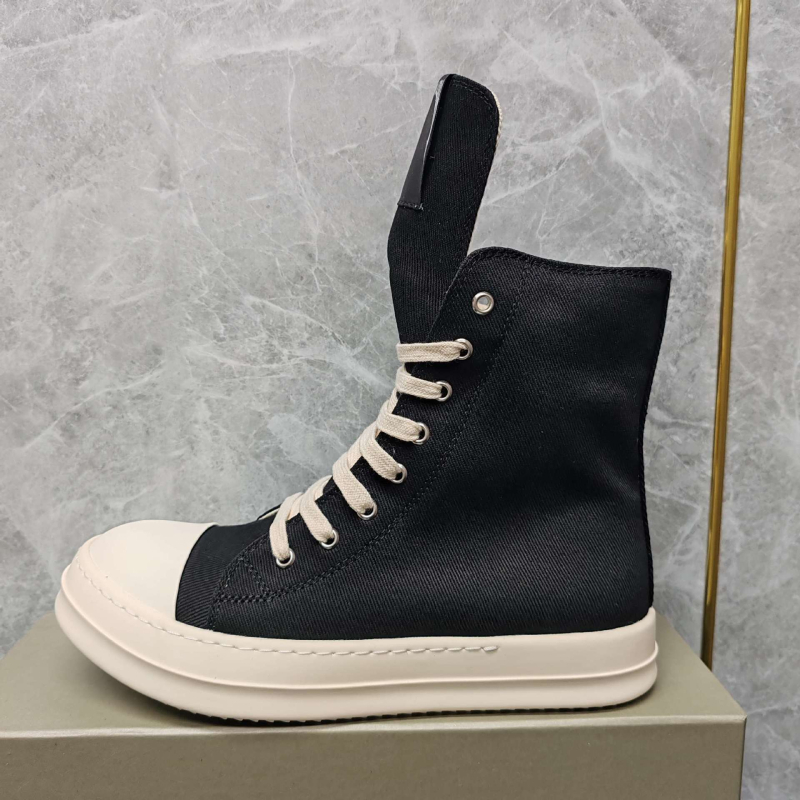 Sneakeri unisex înalți din canvas, talpă din cauciuc, fermoar pe lateral, toc mic 1–3 cm — lansare primăvara 2025