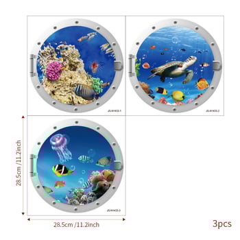 Αυτοκόλλητα μπανιέρας με χελώνα και φάλαινα δημιουργικά, σειρά JS-N, εξατομικευμένα αυτοκόλλητα τοίχου για διακόσμηση μπάνιου