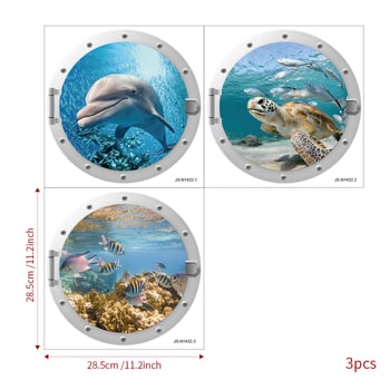 Αυτοκόλλητα μπανιέρας με χελώνα και φάλαινα δημιουργικά, σειρά JS-N, εξατομικευμένα αυτοκόλλητα τοίχου για διακόσμηση μπάνιου