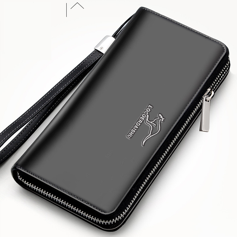 Επίσημο αυθεντικό ανδρικό πορτοφόλι, μακριά τσάντα, ανδρική τσάντα τηλεφώνου, τσάντα clutch, ανδρική μακριά τσάντα με φερμουάρ και πολλαπλές υποδοχές καρτών