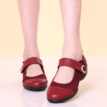 Γυναικεία παπούτσια χορού για ενήλικες, με μαλακές σόλες, αναπνεύσιμα, παπούτσια χορού εξωτερικού χώρου, με μεσαίο τακούνι, αντιολισθητικά, παπούτσια χορού ballroom, dropshipping.