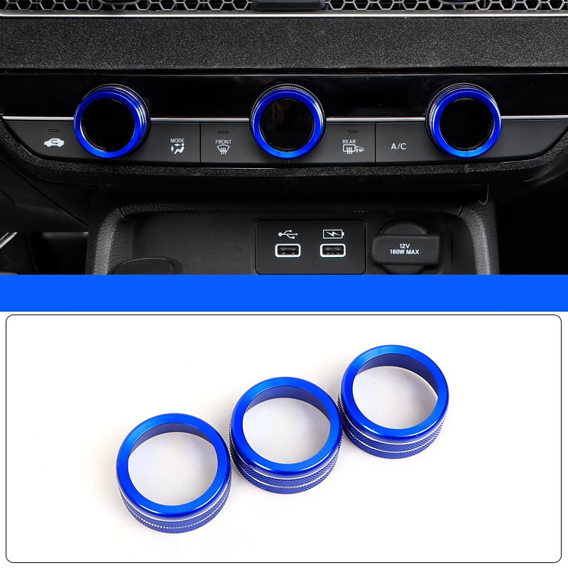 Κατάλληλο για δακτύλιο κουμπιού κλιματισμού Honda Civic 11ης γενιάς, κομψό διακοσμητικό δακτύλιο για τον αεραγωγό CR-V 2023