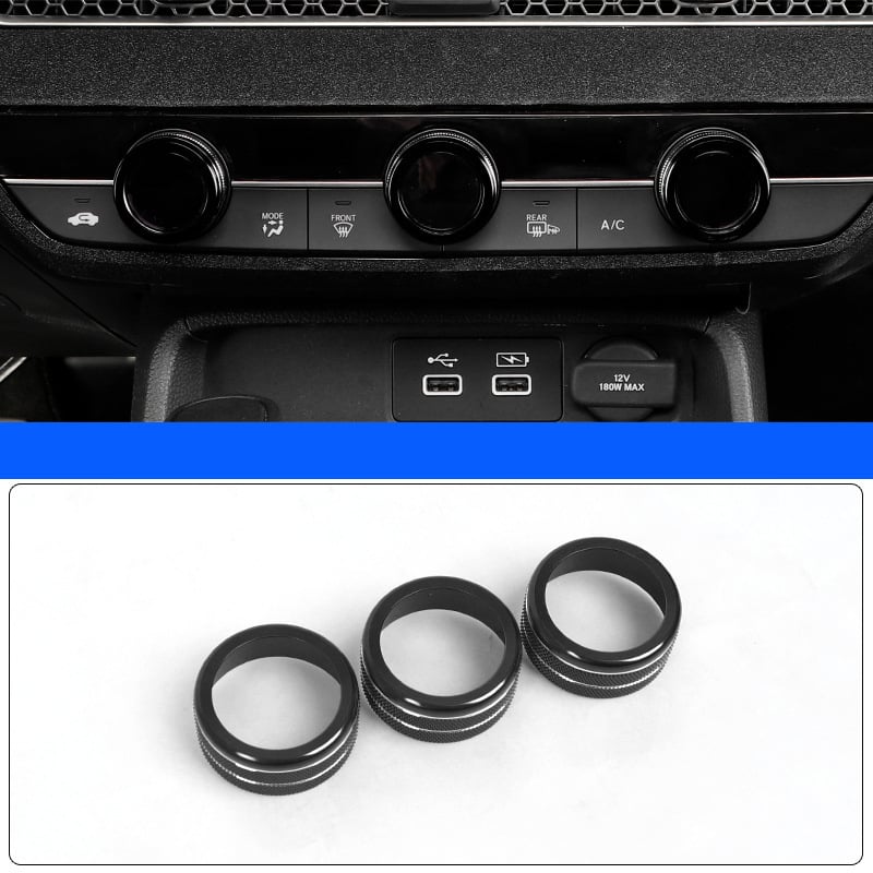 Κατάλληλο για δακτύλιο κουμπιού κλιματισμού Honda Civic 11ης γενιάς, κομψό διακοσμητικό δακτύλιο για τον αεραγωγό CR-V 2023