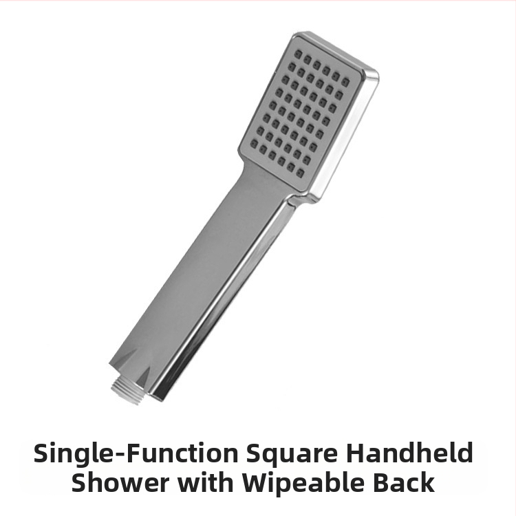 Квадратна ръчна душ глава, водоспестяваща с налягане и голям воден поток, ABS материал, електроплатиново покритие, функции: масаж и дъждовен режим, модел 10511