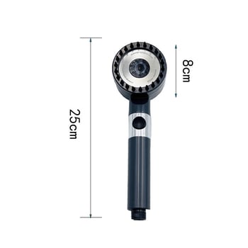 Ръчна душ глава с пръскане-мъгла и дъждовен душ, ABS, стенен монтаж, смесен воден изход