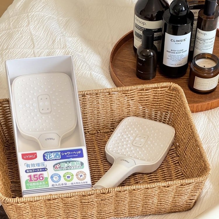 Top Spray tuš glava, funkcija kišni tuš, materijal ABS, kvadratni oblik, moderni minimalistički stil