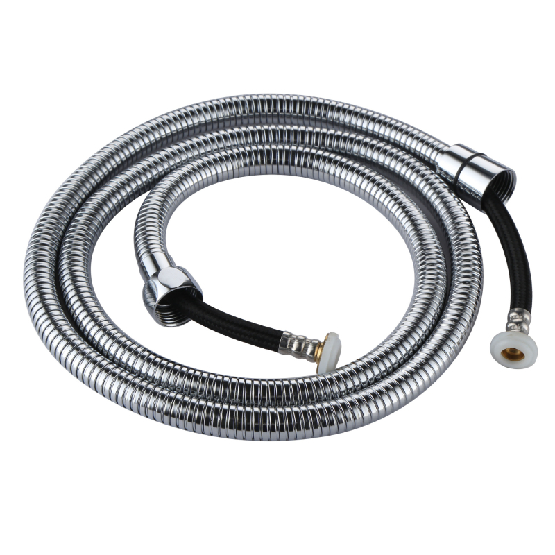 Ručni tuš šlauf, elektroplakiran nehrđajući čelik, otporan na eksplozije, EPDM unutarnja cijev s najlonskim vlaknom, radna temperatura 10–90°C, nominalni tlak 15 kg