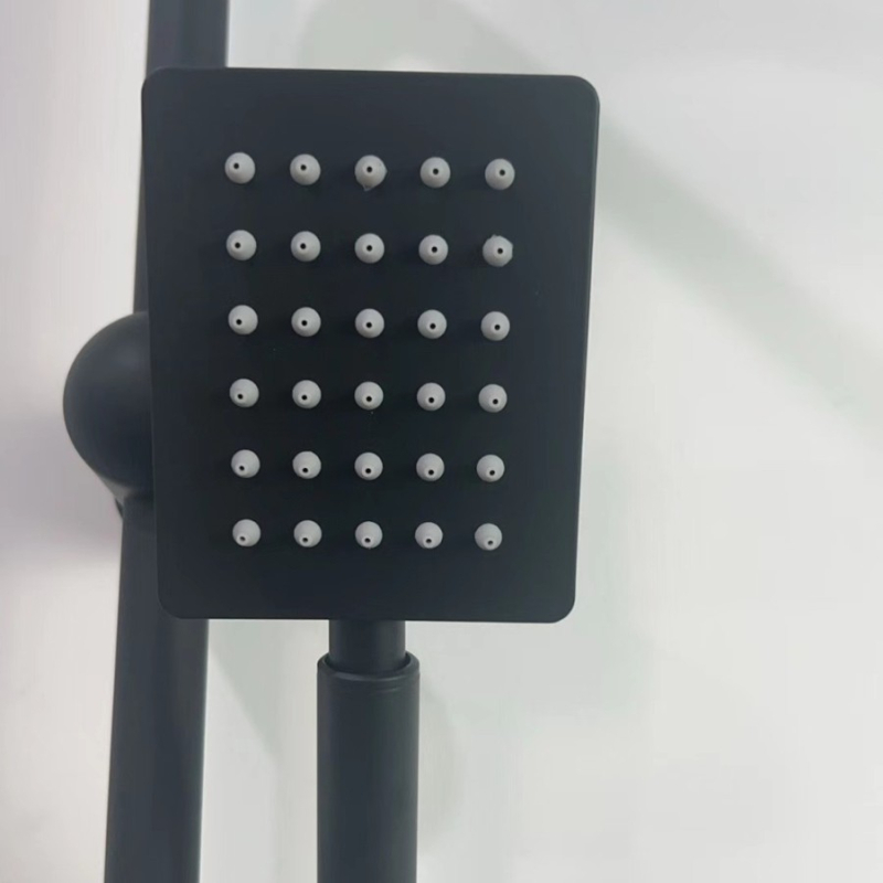 Kvadratni set tuš glave, ABS i nehrđajući čelik s elektroplatom, zidna ugradnja u kupaonici