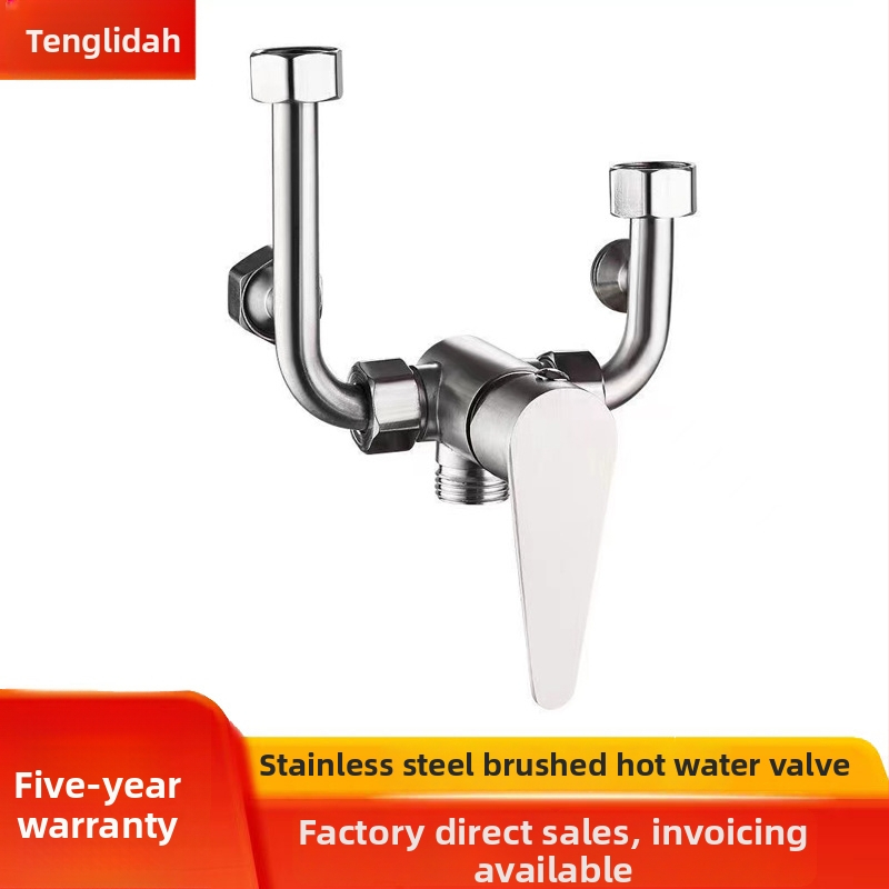 Keverný ventil z nehrdzavejúcej ocele 304 pre bojler a sprchový kohút, povrchová montáž, 0–99°C, vstup/výstup Ø4 mm