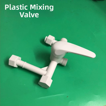 Mixovací ventil pre elektrický ohrievač vody, plne plastový, 20 mm vstup/výstup, priemer sedla ventilu 20 mm, typ jadra ventilu model 25, prevádzková teplota 75°C