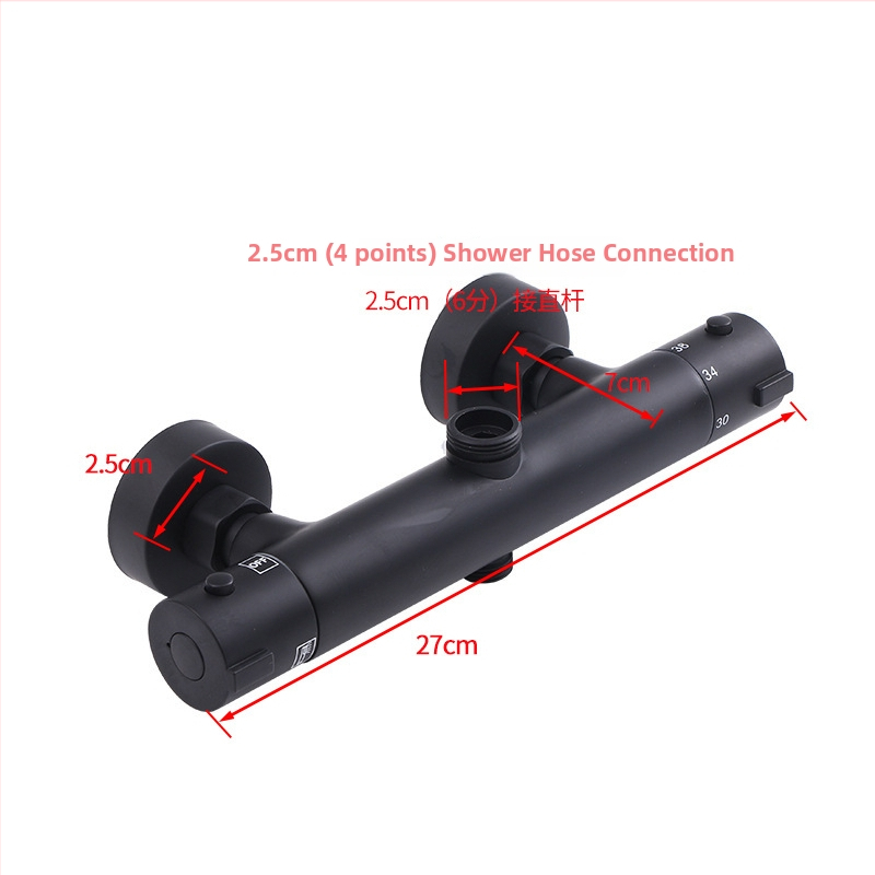 Κρυφή θερμοστατική μίκτης ντους με χαλκό σώμα, διπλές εξόδους, συνδέσεις 4/6 πόρων, εύρος 20–90°C, μοντέλο FY3013