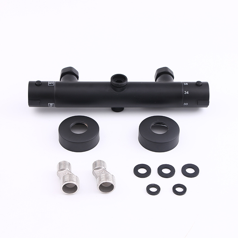 Κρυφή θερμοστατική μίκτης ντους με χαλκό σώμα, διπλές εξόδους, συνδέσεις 4/6 πόρων, εύρος 20–90°C, μοντέλο FY3013