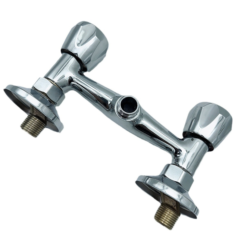 Tuš slavina s dvostrukim rukohvatima, keramički ventil, legura cinka, model 23943, 0-90°C, 1,2 MPa