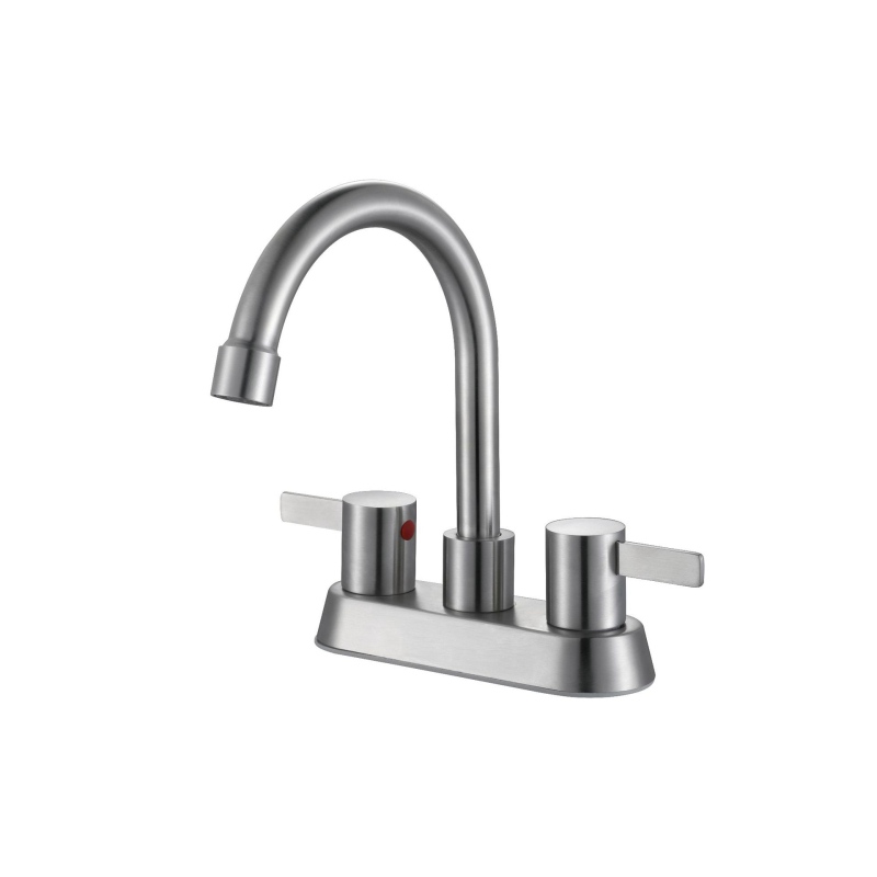 Robinet de chiuvetă din oțel inox 304, cu două găuri, model 511, cartuș cu nucleu ceramic din cupru