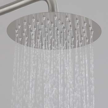 Set tuš od 304 nehrđajućeg čelika s kontrolom temperature, kišni tuš, zidna montaža, OS801, okrugli tuš