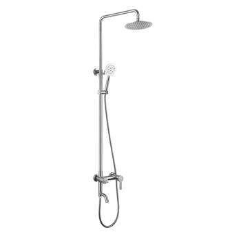 Set tuš od 304 nehrđajućeg čelika s kontrolom temperature, kišni tuš, zidna montaža, OS801, okrugli tuš