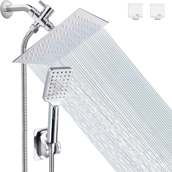 Zuhanykészlet négyszögletes felső sugárú fejjel, rejtett beépítés, ABS anyag, 3 funkció (permet, masszázs, eső), modell Mzl848