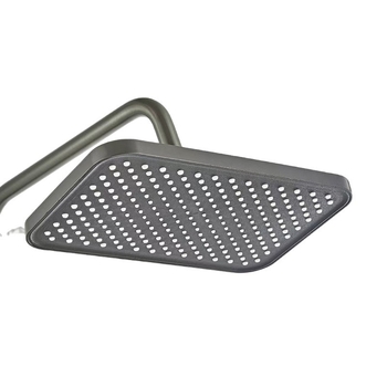 Tuš set od Space aluminija, kvadratni kišni tuš, ugrađena instalacija, radna temperatura 0-90°C