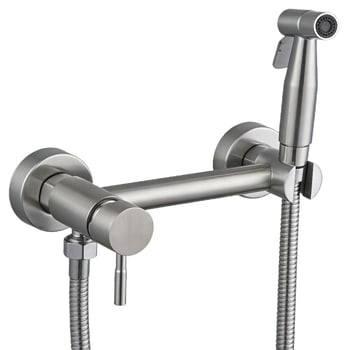 Set sprayer bidet pentru toaletă din oțel inoxidabil 304, montaj pe perete, robinet amestec cu disc ceramic, 1,6 MPa, 4–90 °C