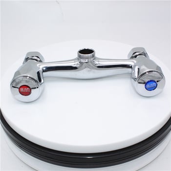 Supapă de amestec pentru duș încastrată în perete, cu două mânere, corp din cupru și nucleu ceramic din cupru, 90°C maxim