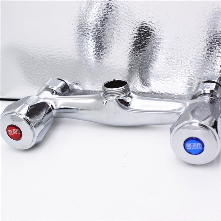 Supapă de amestec pentru duș încastrată în perete, cu două mânere, corp din cupru și nucleu ceramic din cupru, 90°C maxim