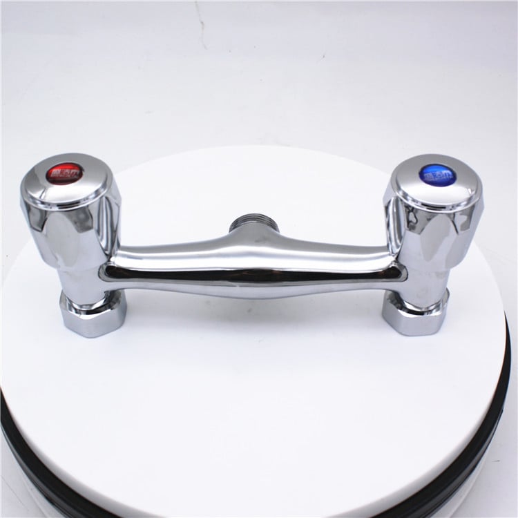 Supapă de amestec pentru duș încastrată în perete, cu două mânere, corp din cupru și nucleu ceramic din cupru, 90°C maxim