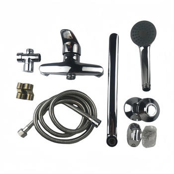 Set de duș pentru cadă cu furtun extensibil și cap de duș rotativ — aliaj de zinc, stil modern minimalist, temperatură de lucru 0-90, presiune nominală 1.0 MPa