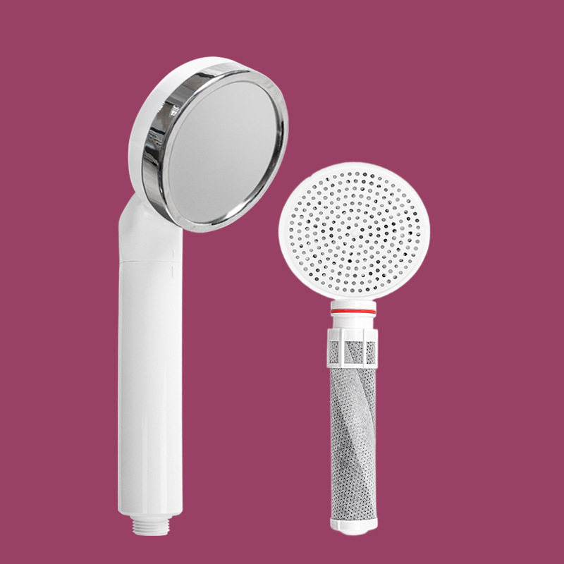 Cap de duș portabil cu filtru de purificare a apei (funcție ploaie, ABS, montaj pe perete, duș ploaie, model M-003)