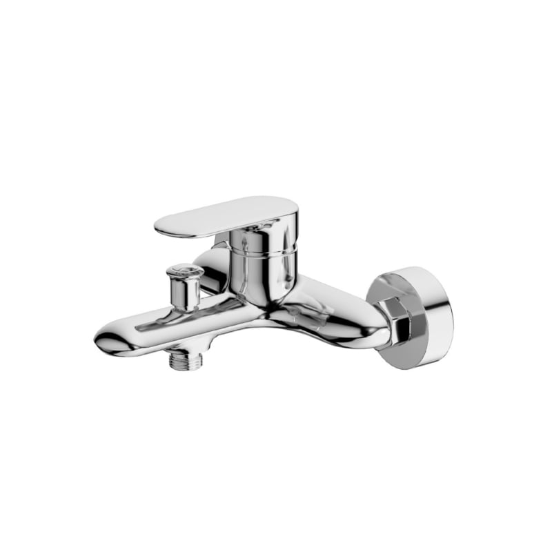 Trostruki zidni set slavine za kadu s jednim ručnim upravljačem, tuš i bidet, bakrenog materijala, keramički jezgreni ventil